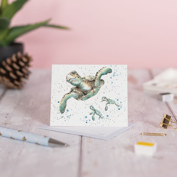 'Swimming School' Turtle Gift Enclosure Card