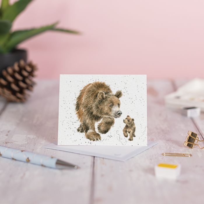 'In My Footsteps' Bear Gift Enclosure Card