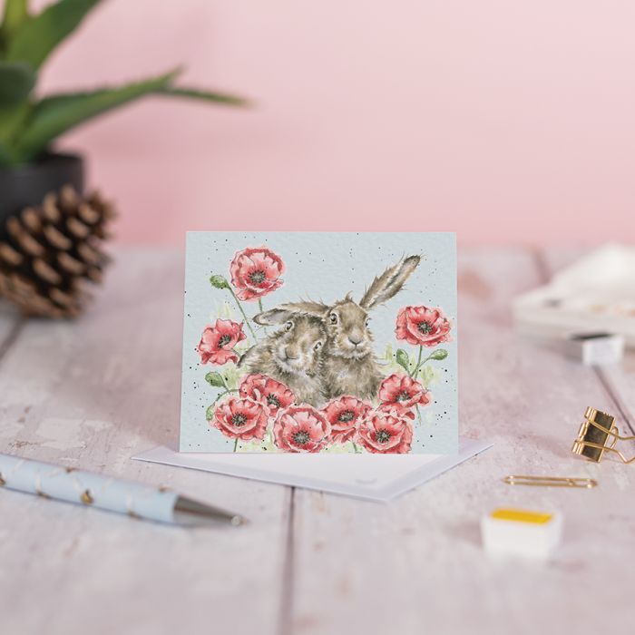 'Love is in the Hare' Hare Enclosure Card