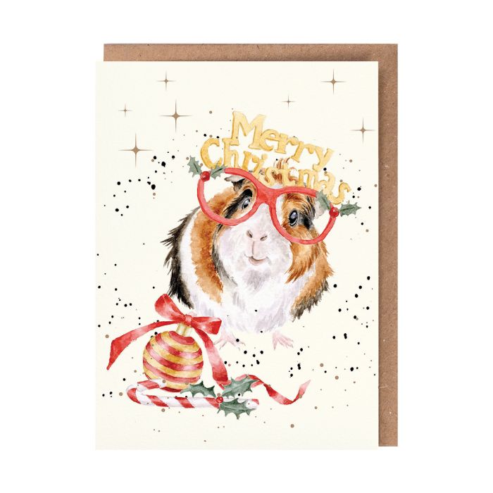 'Christmas Guinea Pig' Christmas Greeting Card