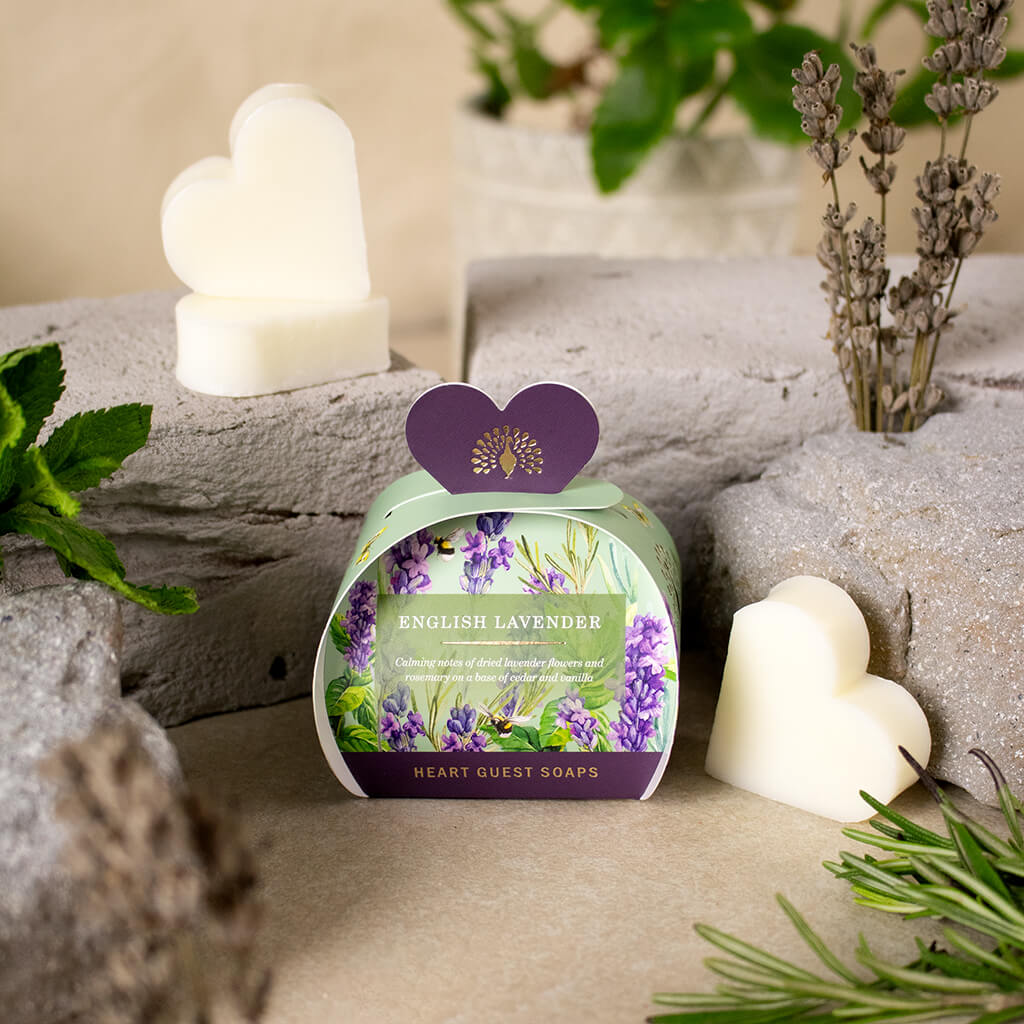 Heritage English Lavender Heart Guest Soaps