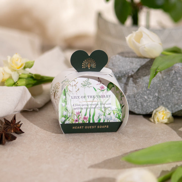 Heritage Lily of the Valley Heart Guest Soaps