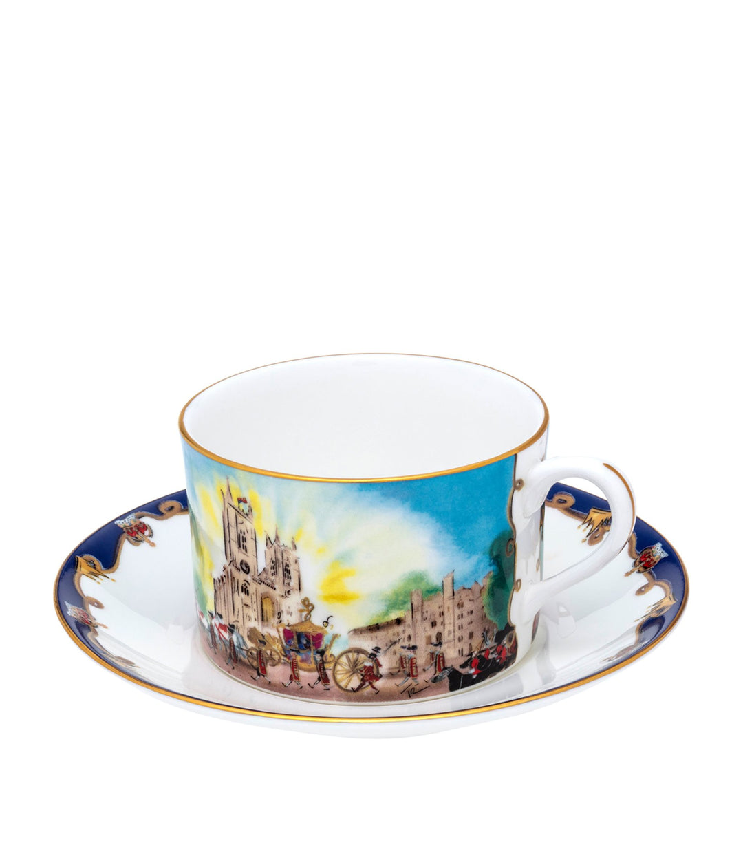 Coronation at Westminster Abbey Bone China Teacup & Saucer