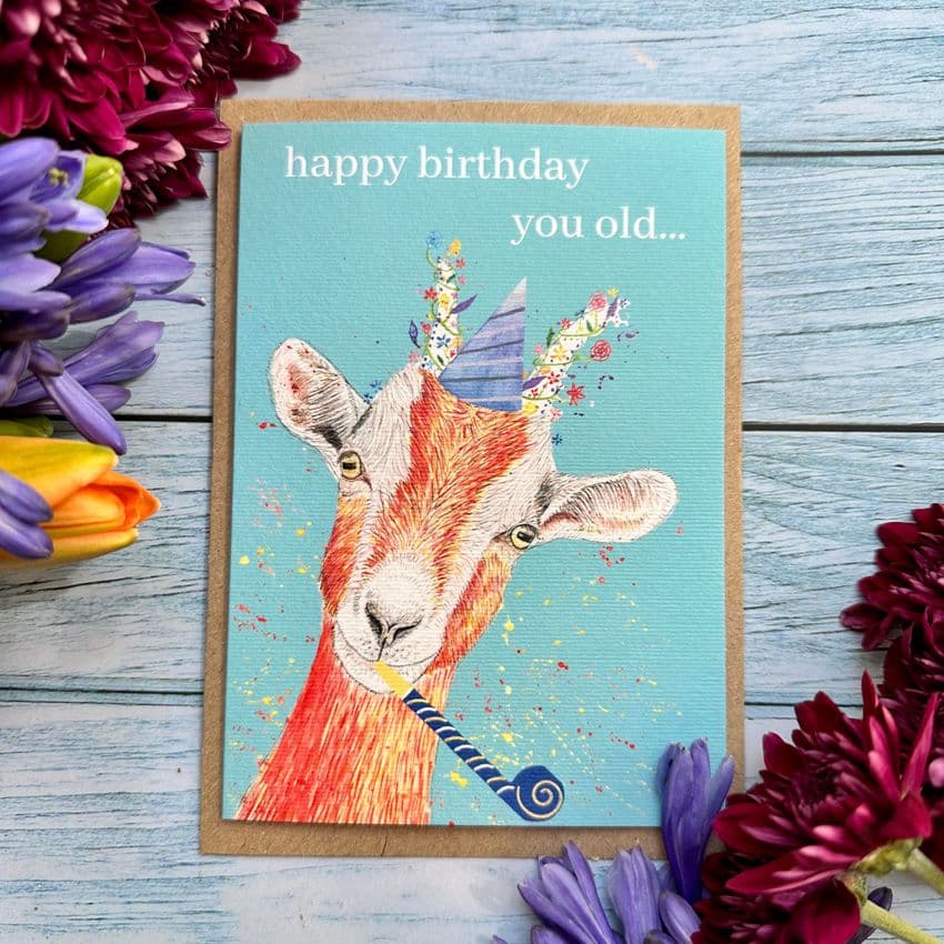 Happy Birthday You Old Goat Eco-card