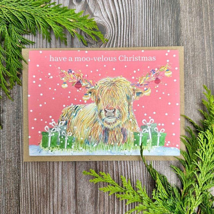 Have a moo-velous Christmas Eco-Friendly Card