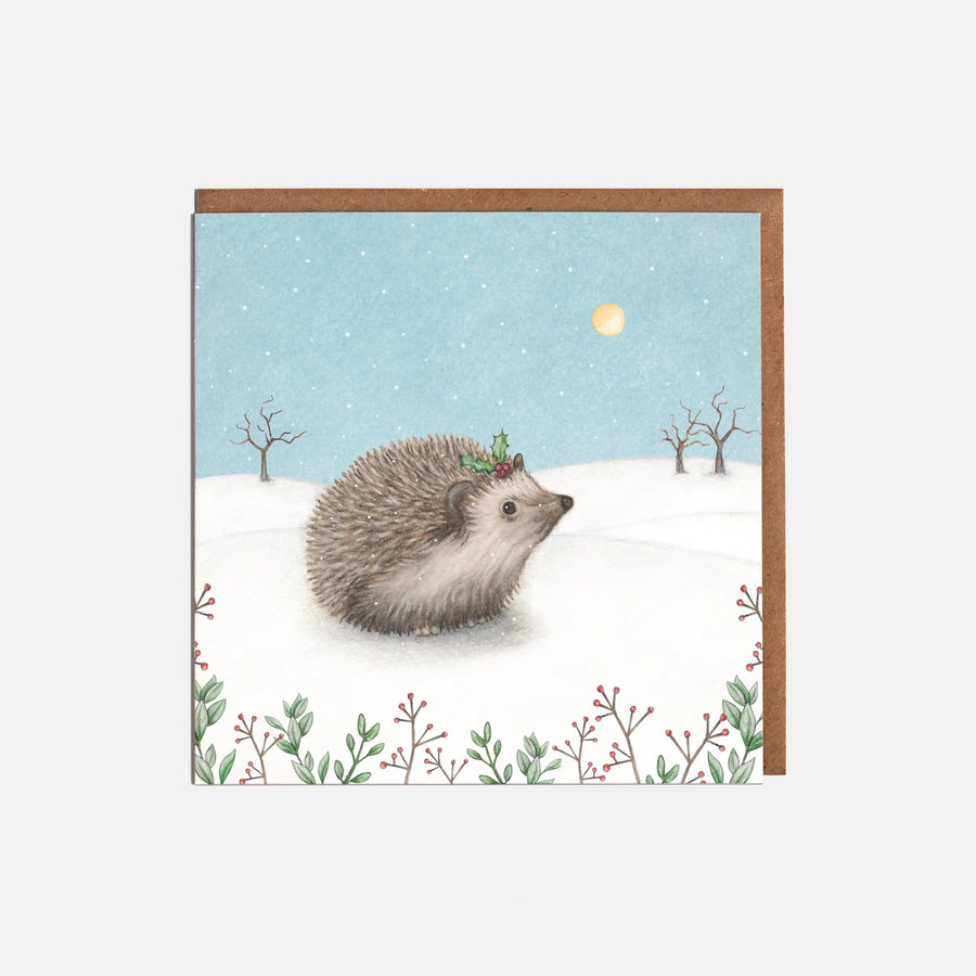 Hedgehog Christmas Card