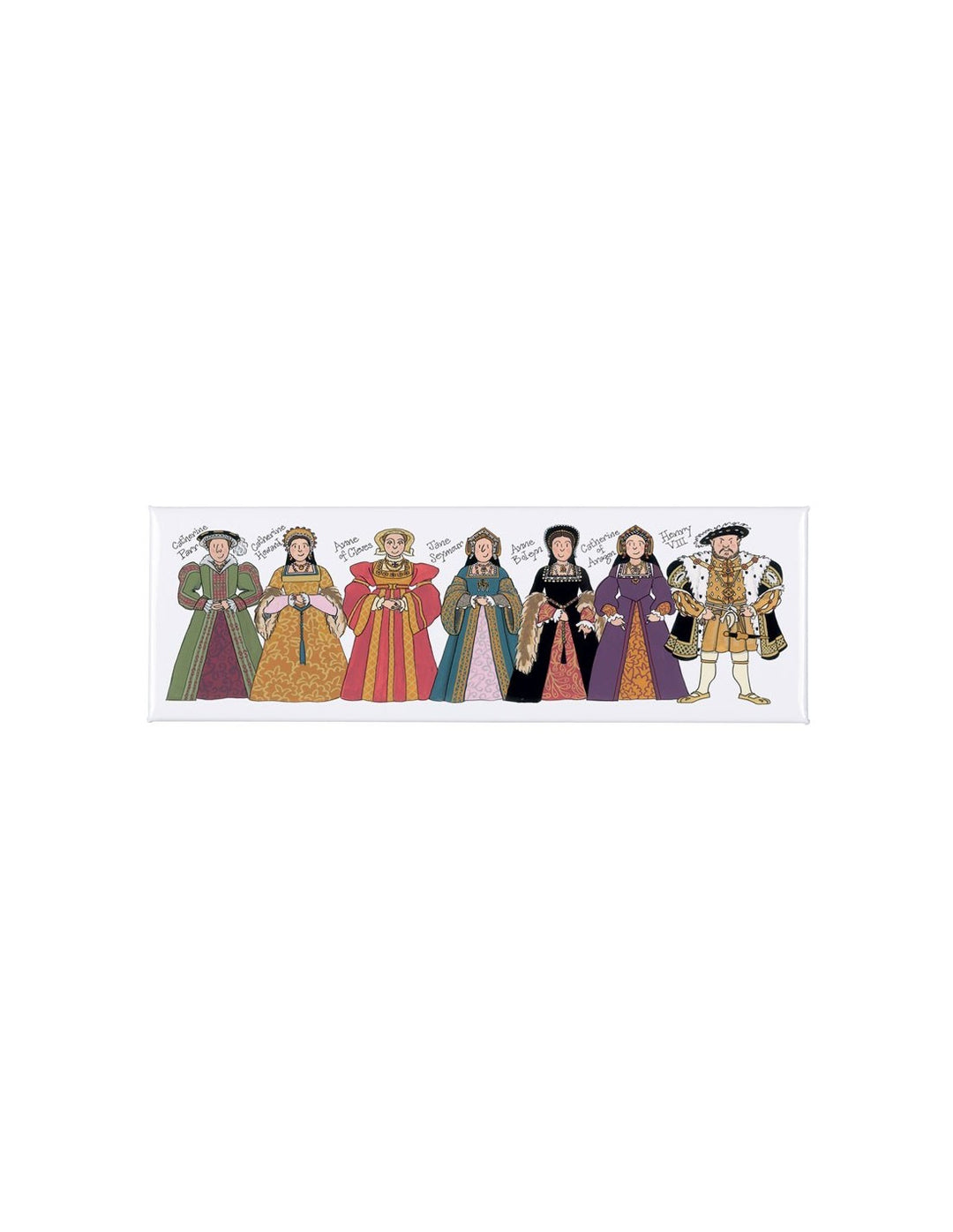 Henry VIII & His Wives Panoramic Fridge Magnet