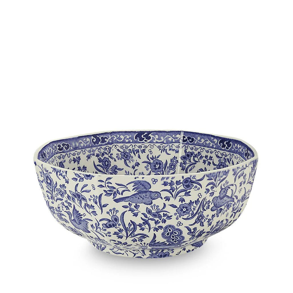 Blue Regal Peacock Octagonal Bowl