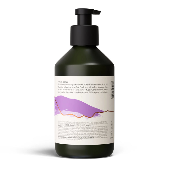 Highland Lavender Hand & Body Organic Lotion 300ml