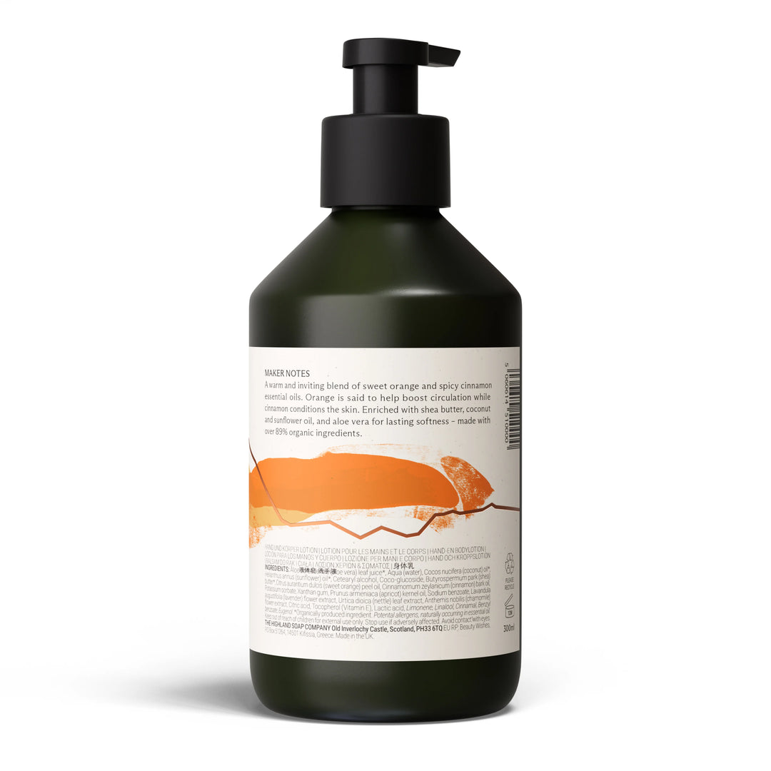 Sweet Orange and Cinnamon Organic Hand & Body Lotion 300ml