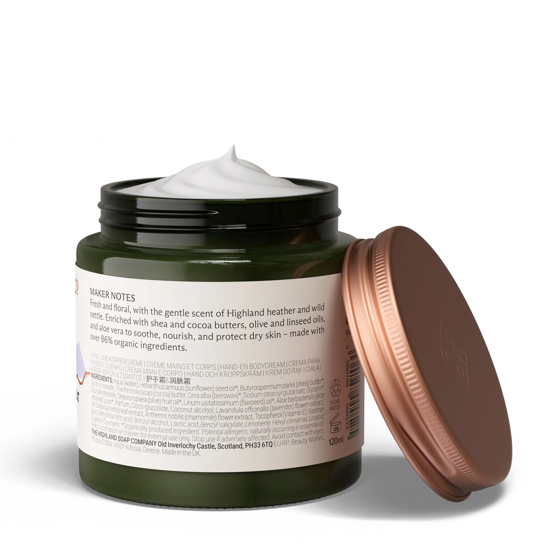 Wild Nettle & Heather Hand & Body Organic Cream 120ml
