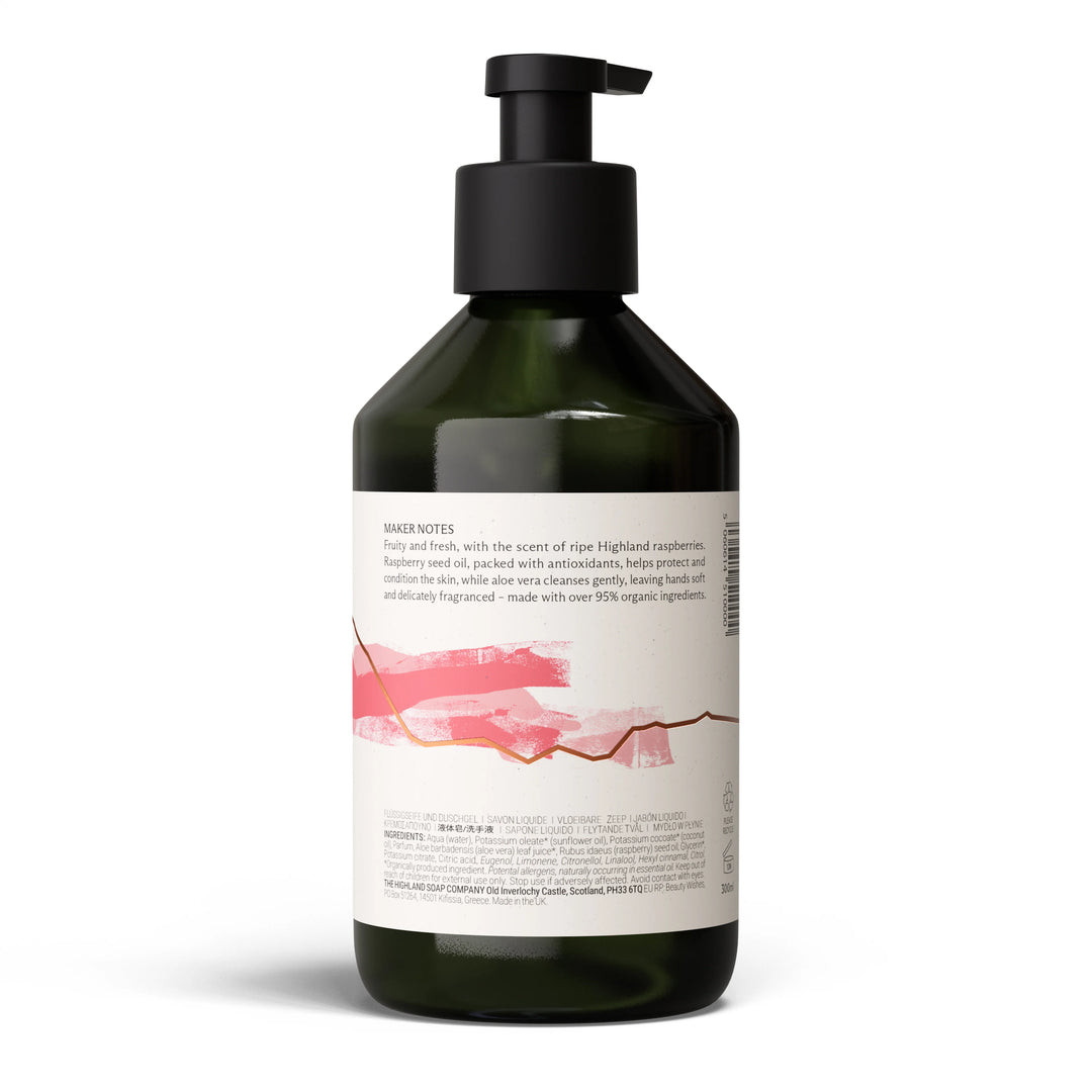 Wild Scottish Raspberry Organic Aloe Vera Hand Wash 300ml