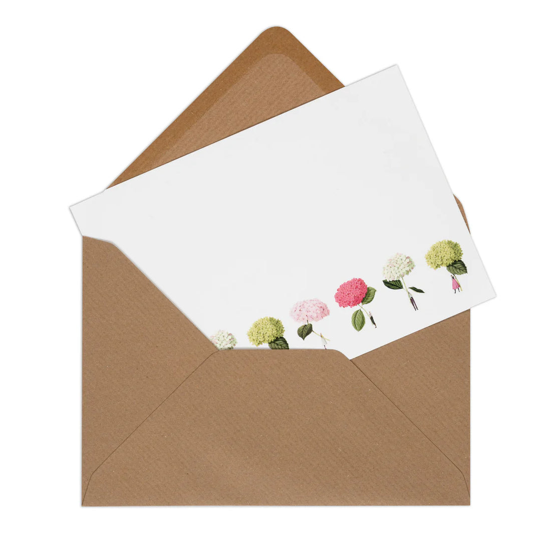 Hydrangeas Flat Notes Set