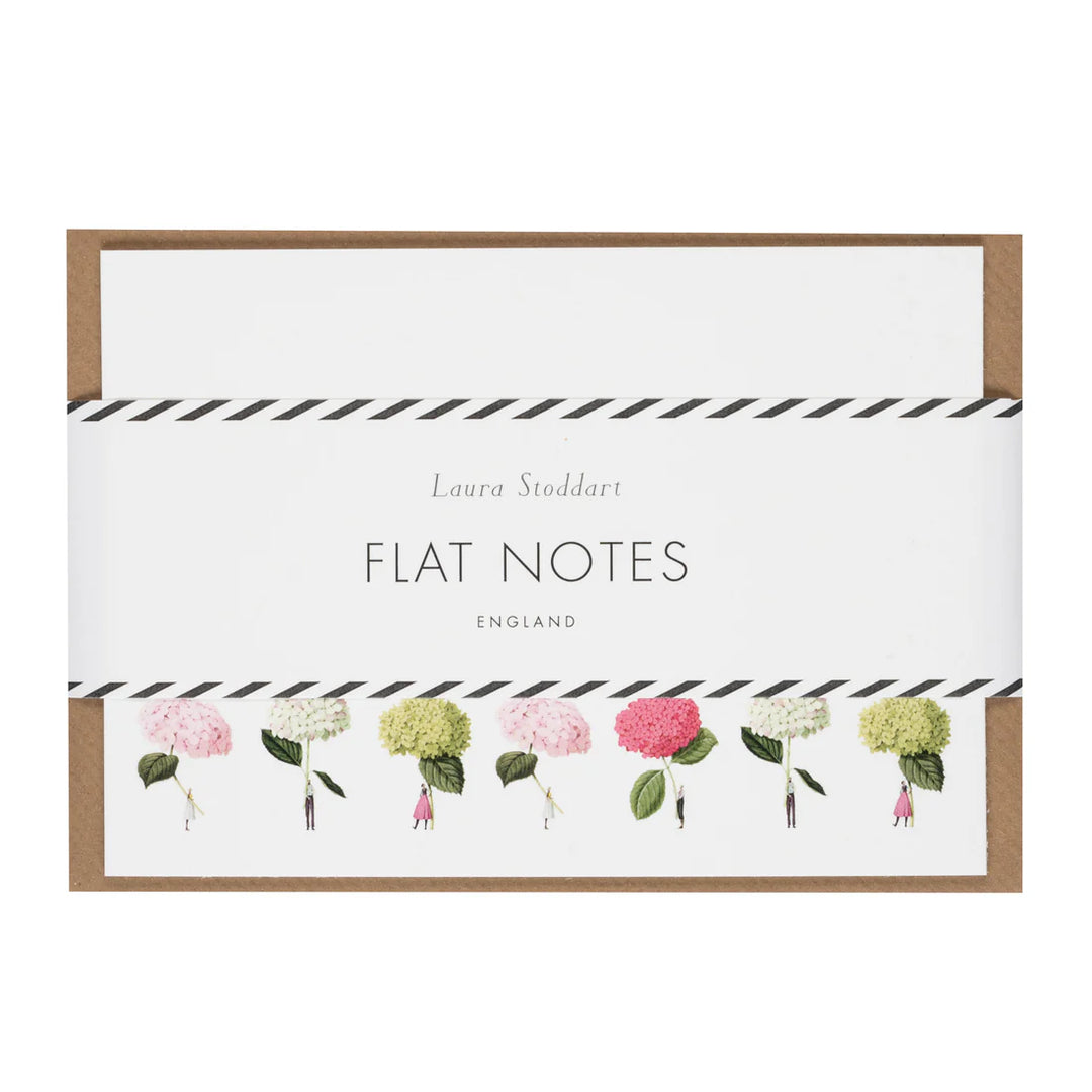 Hydrangeas Flat Notes Set