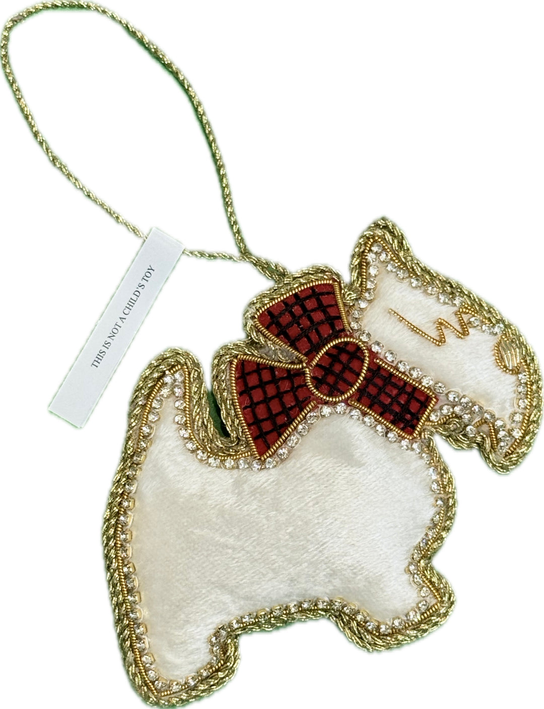 White Scottie Dog Decoration by Tinker Tailor London