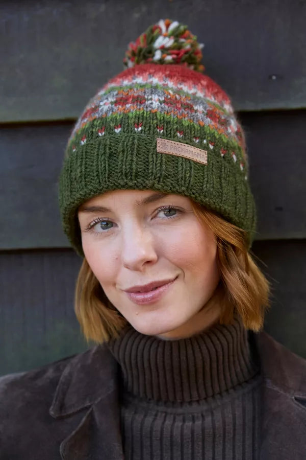 Iona Roll Back Bobble Beanie