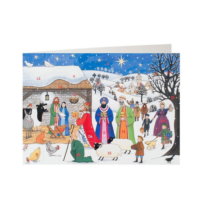 Jesus is Born Advent Calendar Card