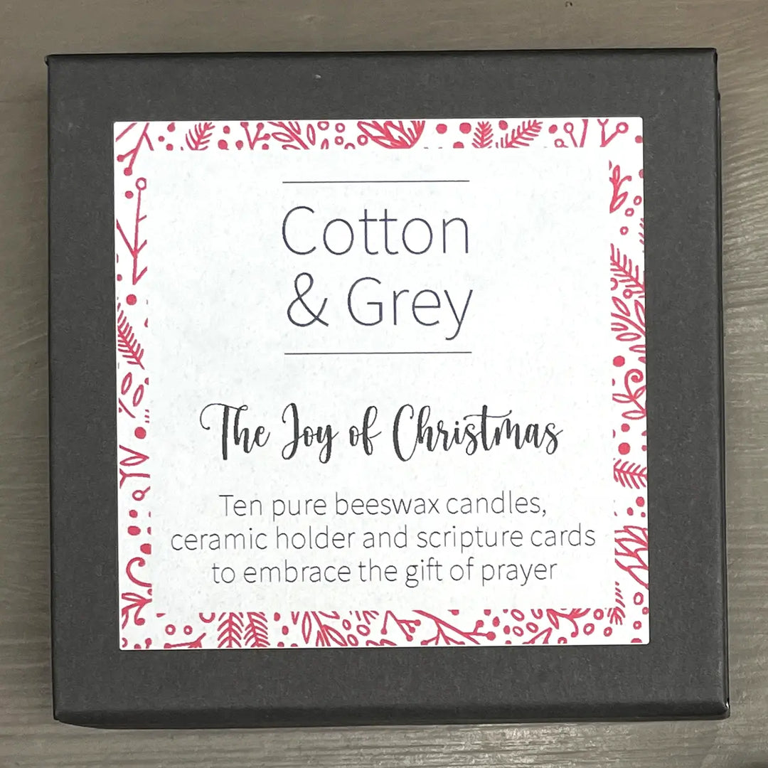 The Joy of Christmas Candle Set with Scripture Cards
