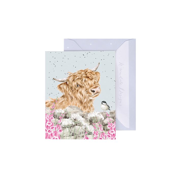 'Just For Moo' Highland Cow Gift Enclosure Card
