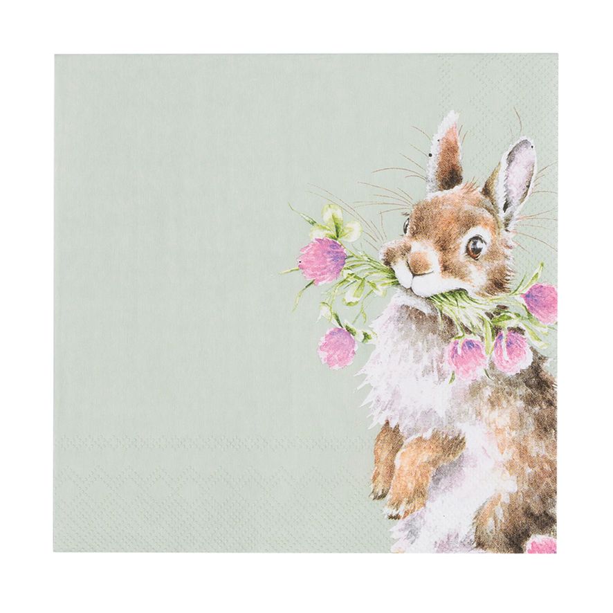 'Head Clover Heels' Rabbit Paper Napkins