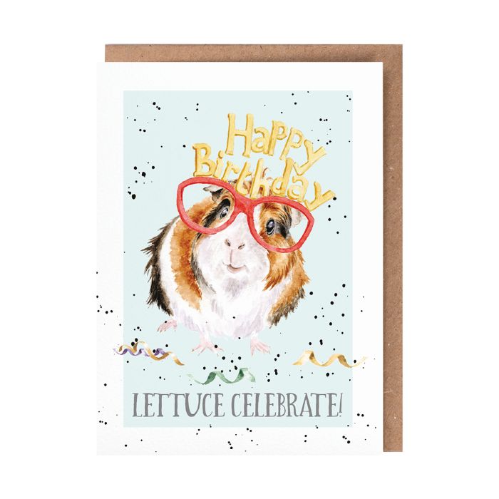 'Lettuce Celebrate' Guinea Pig Birthday Card
