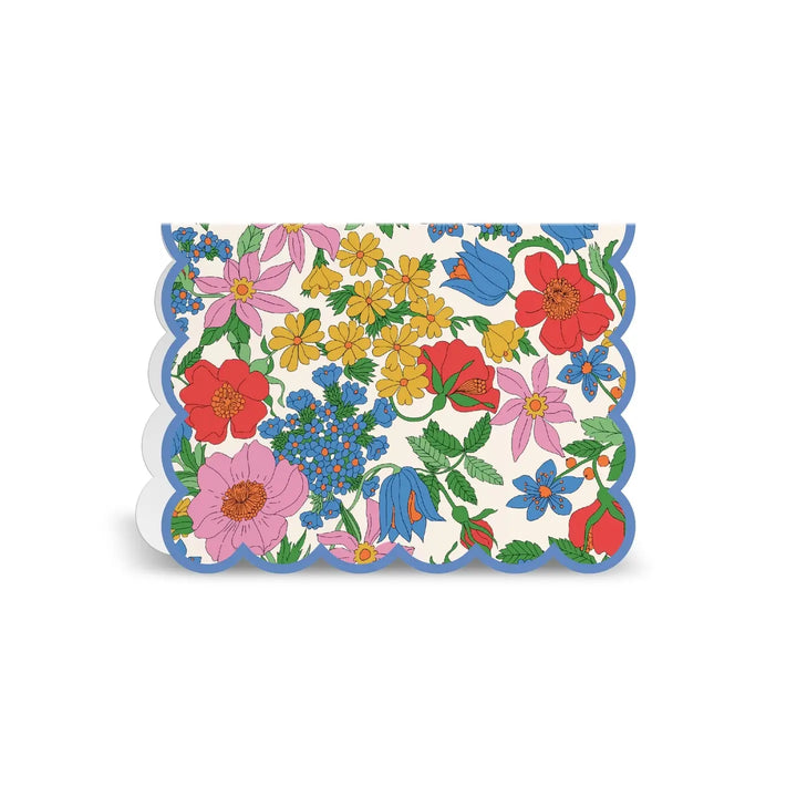 Liberty Scalloped Notecards-  Boxed Set of 16 Folded Notecards