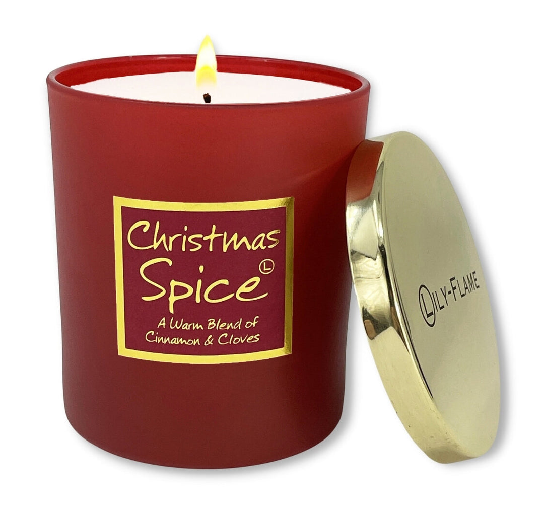 Christmas Spice Gold Top Glass Jar Scented Candle