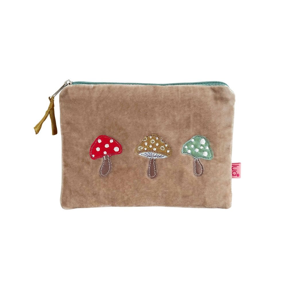 Mushroom Velvet Purse