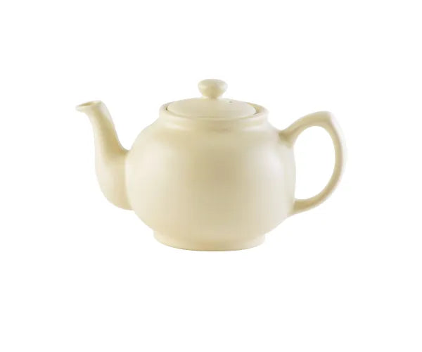 Matte Cream 6-cup Teapot