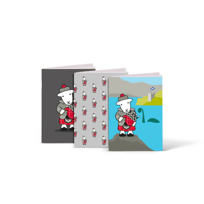 Set of 3 Herdy McHerdy A6 Notebooks