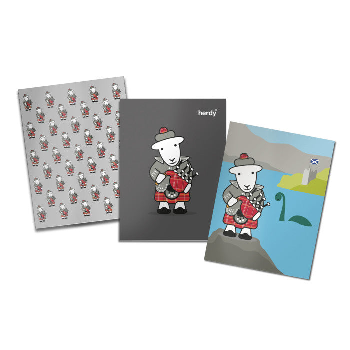 Set of 3 Herdy McHerdy A6 Notebooks