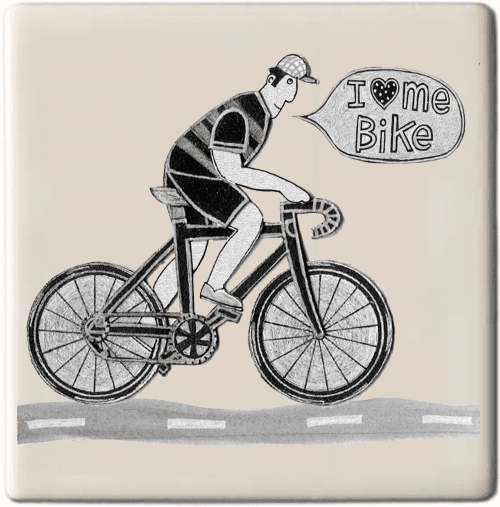 I Love Me Bike by Moorland Pottery
