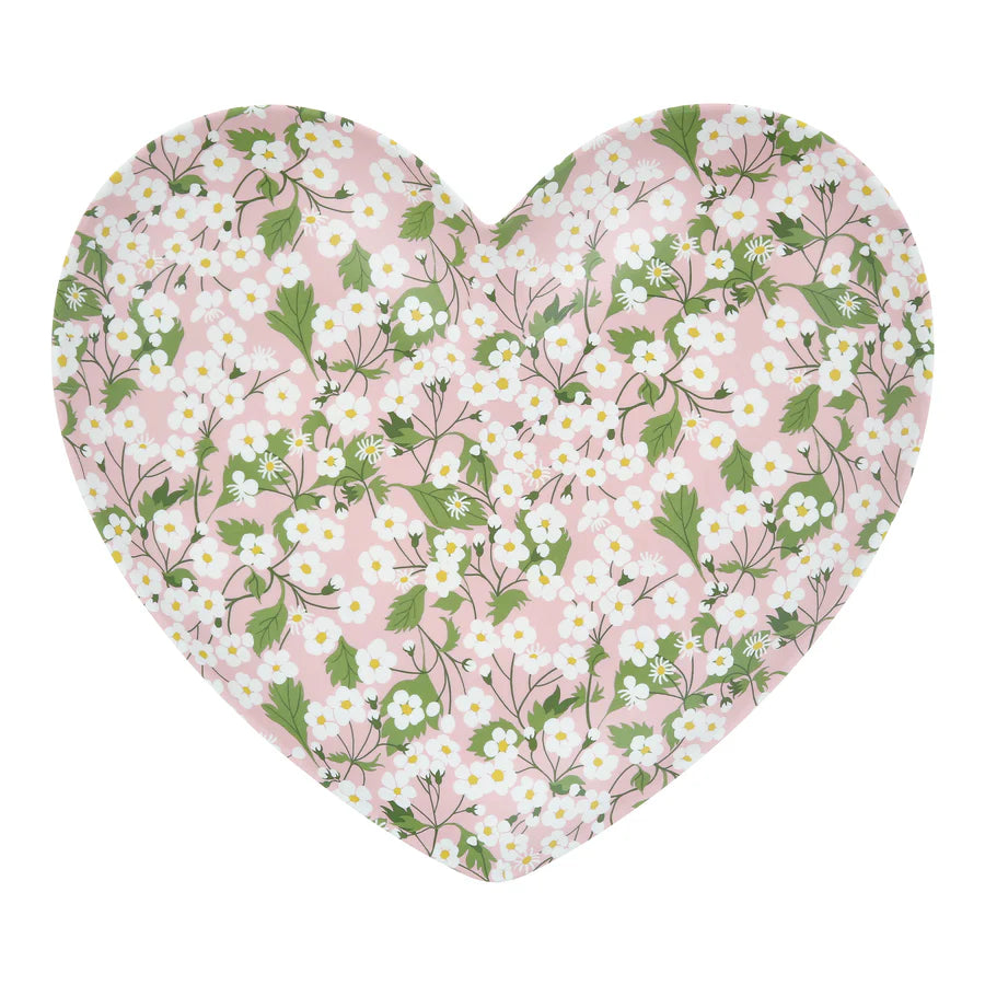 Liberty Mixed Set of 4 Heart Shaped Melamine Side Plates