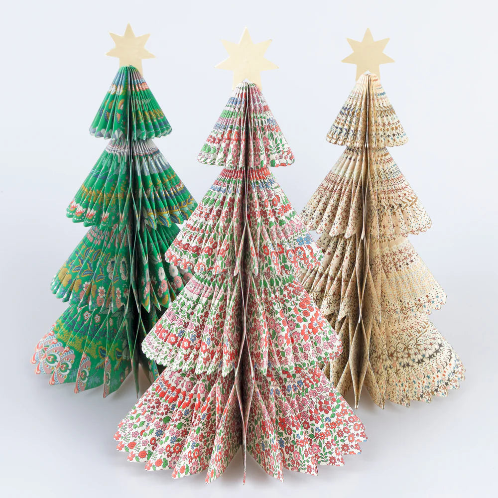 Liberty Floral Paper Honeycomb Trees-Set of 3