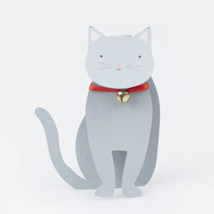 Cat Pop-Up Valentine's Cards and Stickers- Set of 12