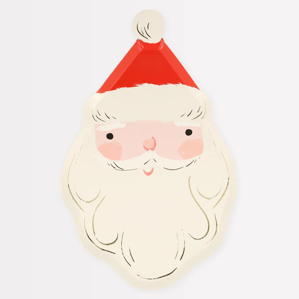 Jolly Santa Paper Plates