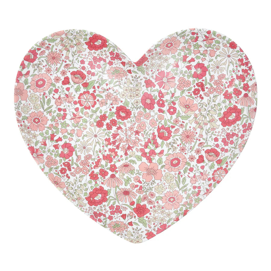 Liberty Mixed Set of 4 Heart Shaped Melamine Side Plates