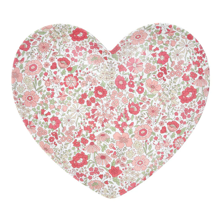 Liberty Mixed Set of 4 Heart Shaped Melamine Side Plates