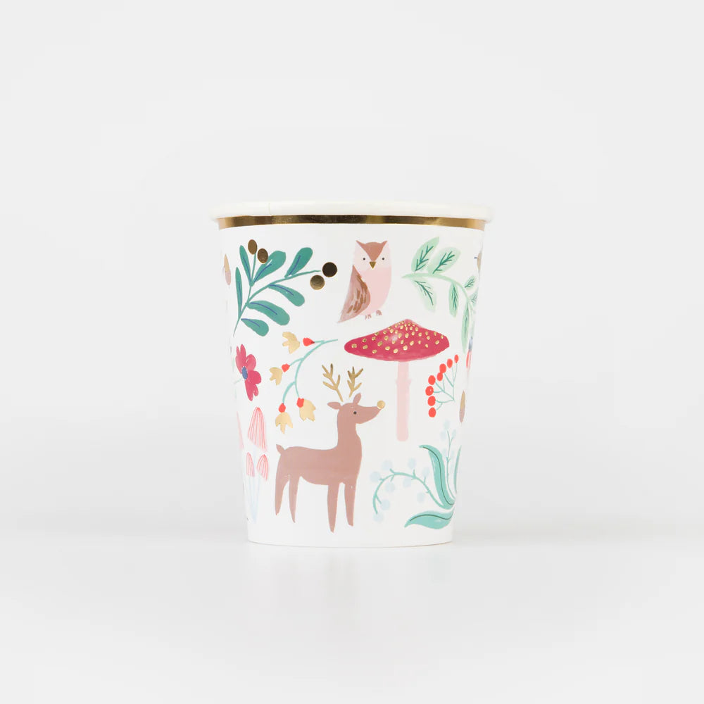 Winter Woodland Paper Cups