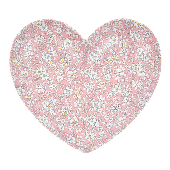 Liberty Mixed Set of 4 Heart Shaped Melamine Side Plates