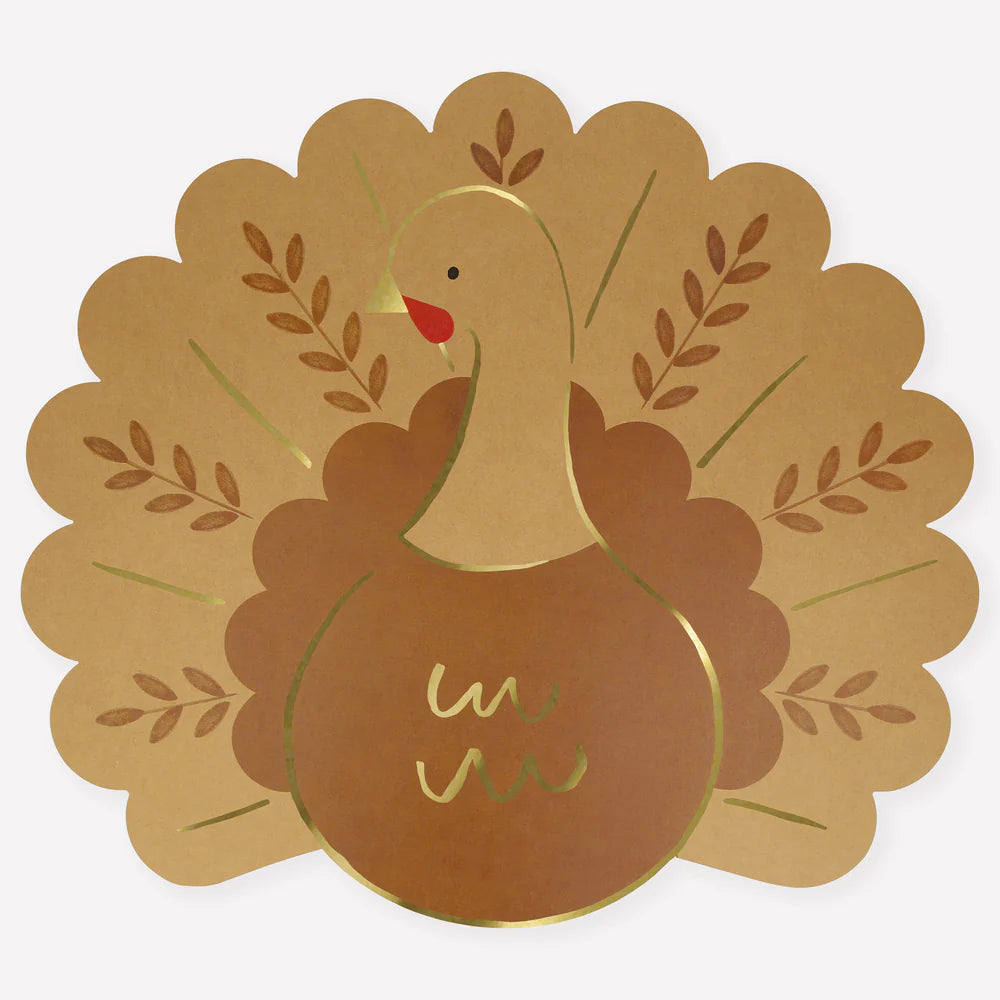 Folk Turkey Paper Placemat