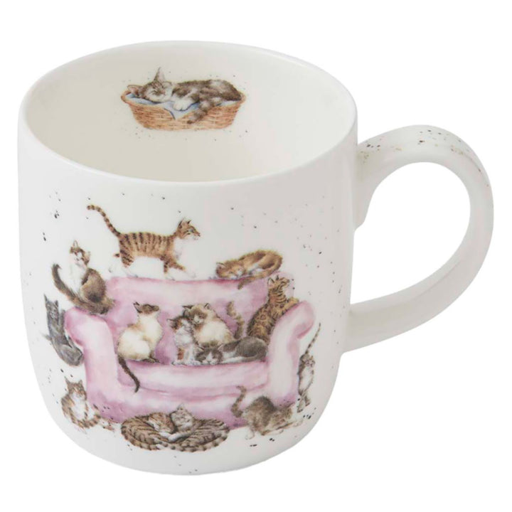 'Cattitude' Cat Small Bone China Mug (11oz)