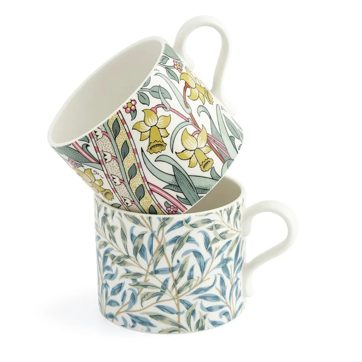 William Morris & Co. Set of Two Daffodil & Willow Bough Mugs by Spode