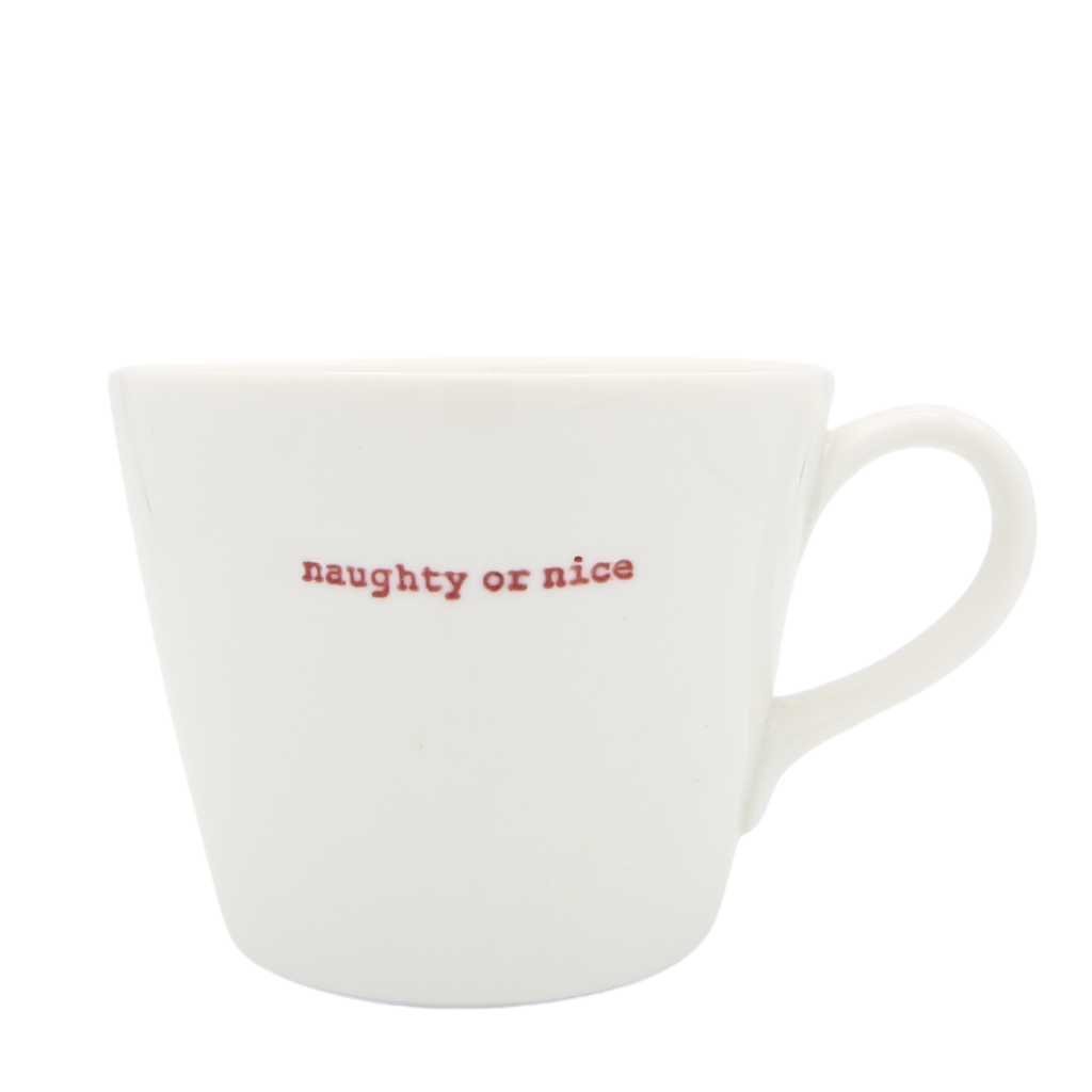 Bucket Mug - naughty or nice