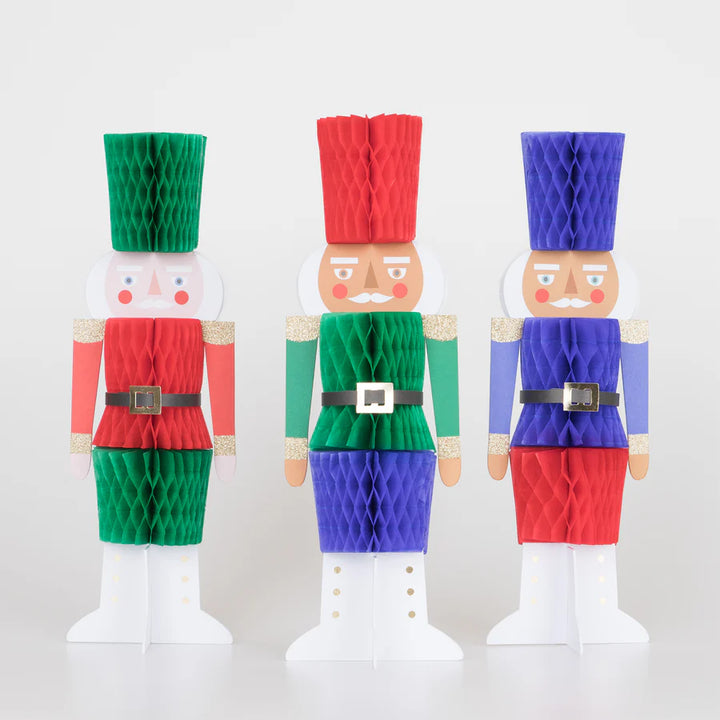 Honeycomb Nutcracker Decorations (Set of 3)