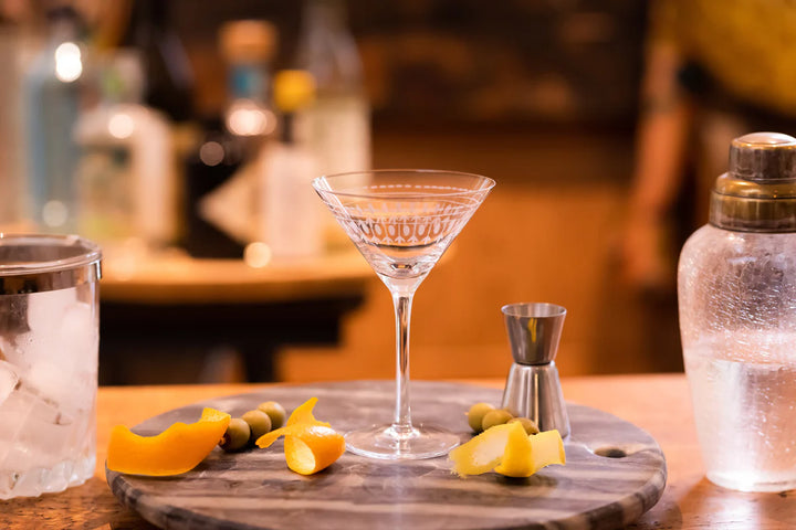 Martini Glass with Ovals Design by The Vintage List