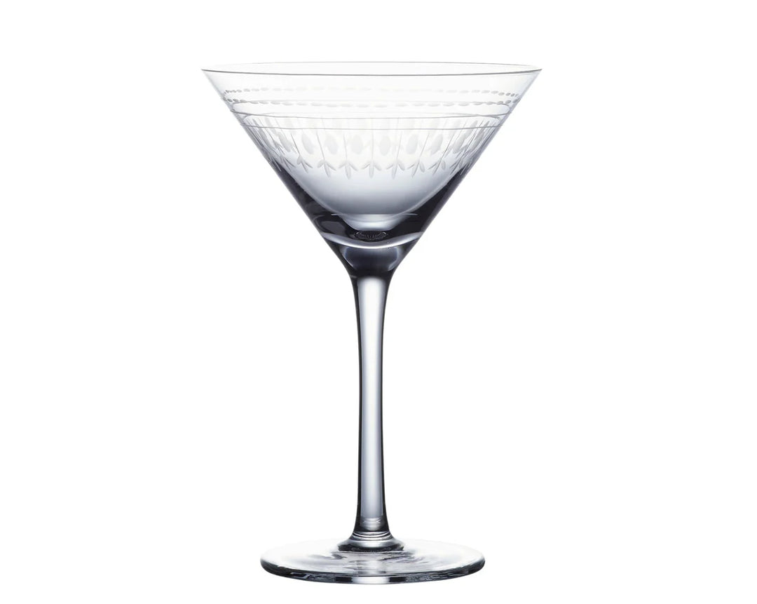 Martini Glass with Ovals Design by The Vintage List