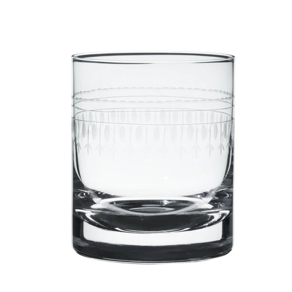 Whisky Glass with Ovals Design by The Vintage List