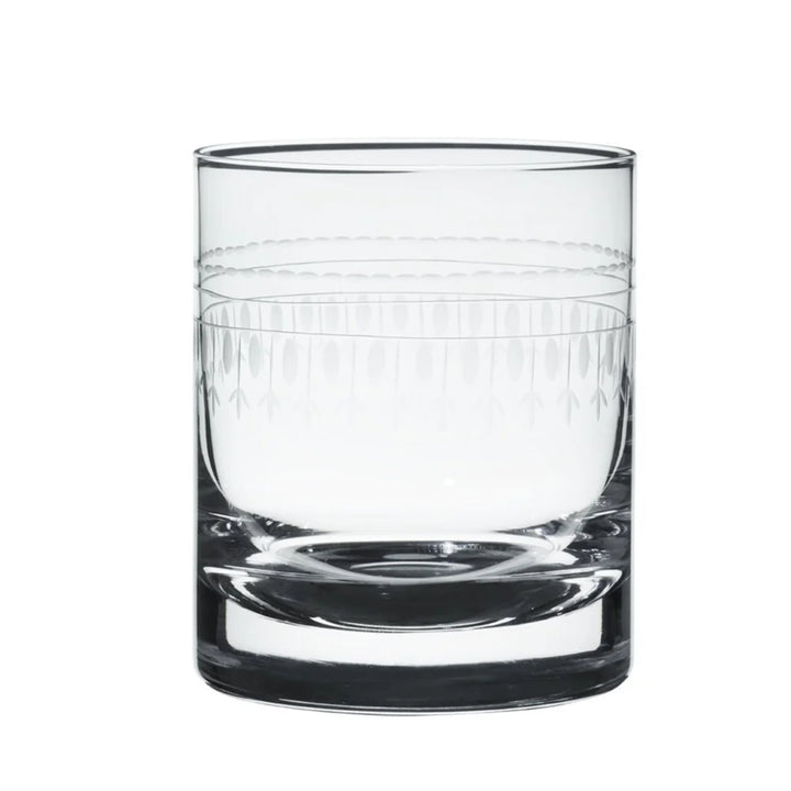 Whisky Glass with Ovals Design by The Vintage List