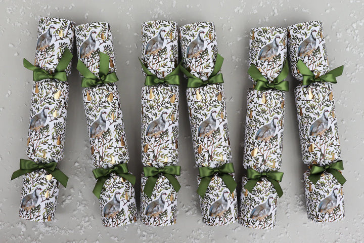 Partridge in a Pear Tree Luxury Christmas Crackers Box of 6